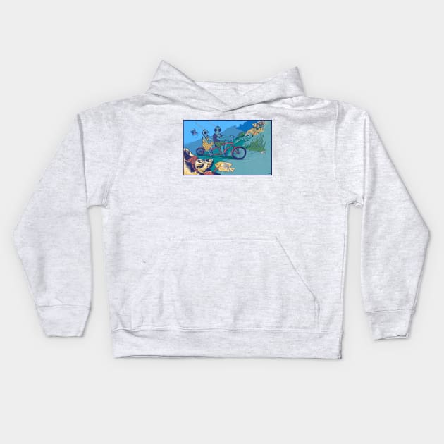 Tandem Ride Kids Hoodie by OBSUART